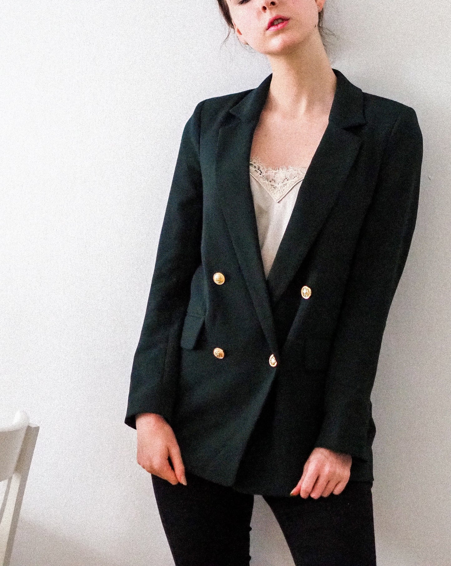Vegan Leather Blazer